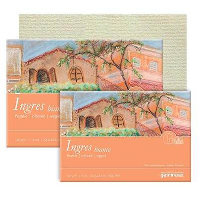 Blok do pasteli Ingres Bianco 160 g, 32,5 x 45 cm