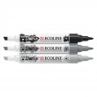 Pisaki Ecoline Duo Tip Black Grey Set 3 kolory