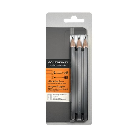 Komplet 3 ołówków grafitowych Moleskine