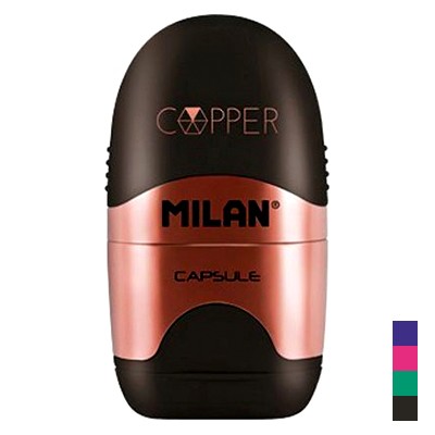 Temperówka z gumką Capsule Copper Milan