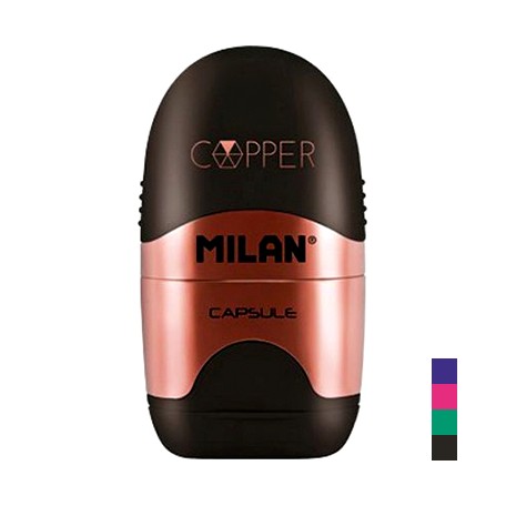 Temperówka z gumką Capsule Copper Milan