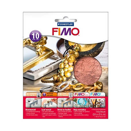 Copper płatki metalu Fimo 10 arkuszy