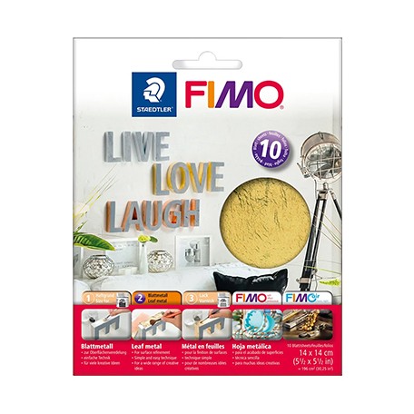 Gold płatki metalu Fimo 10 arkuszy