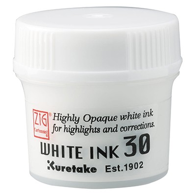 White Ink, biały tusz Kuretake, 30 ml