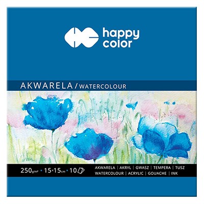 Blok do akwareli Happy color 15 x 15 cm