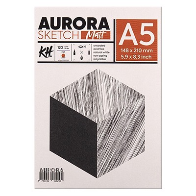 Blok szkicowy Sketch Matt Aurora, A5, 20 ark.