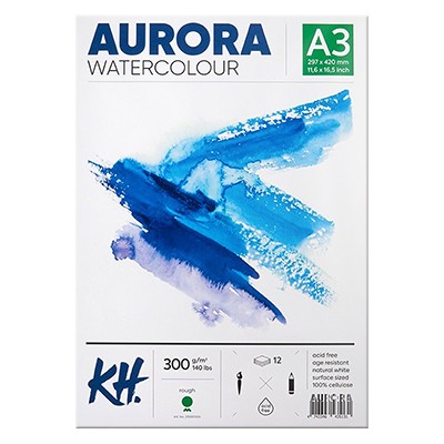 Blok do akwareli Aurora RGH, A3, 300 g, 12 ark.