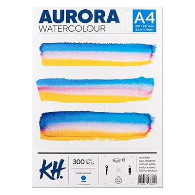 Blok do akwareli Aurora CP, A4, 300 g, 12 ark.