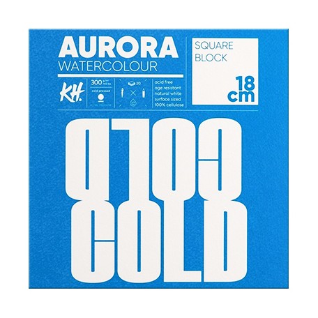 Blok do akwareli Aurora cold pressed raw 18 x 18 cm