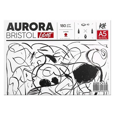 Blok Bristol Light Aurora A5, 180 g/m², 40 ark.