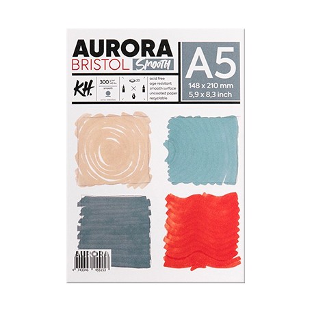 Blok Bristol Smooth Aurora A5