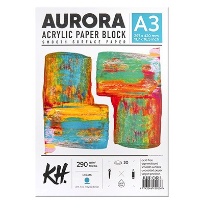 Blok do farb akrylowych Aurora A3, 290 g, 20 ark.