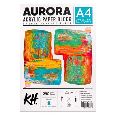 Blok do farb akrylowych Aurora A4, 290 g, 20 ark.