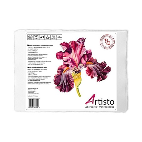 Papier do akwareli Artisto CP A3, 300 g, 5 ark.