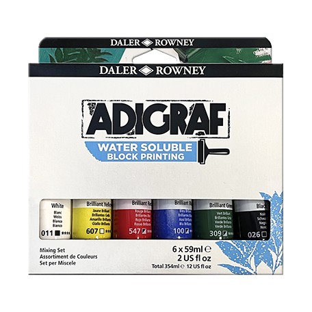 Farby do linorytu Adigraf Daler Rowney, 6 x 59 ml