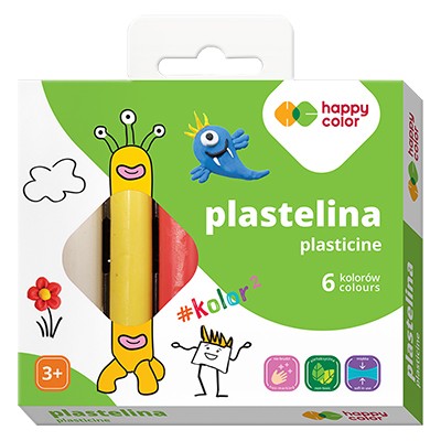 Plastelina Happy Color, 6 kolorow
