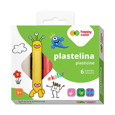 Plastelina Happy Color, 6 kolorow