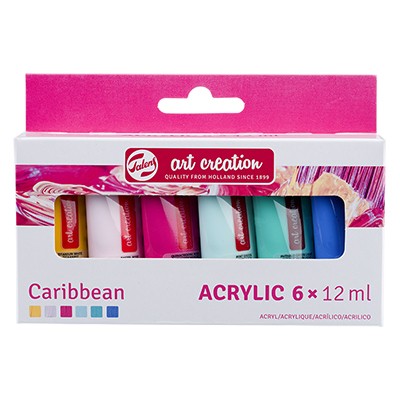 Farby akrylowe Art Creation Caribbean, 6 x 12 ml