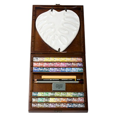 Akwarele Renesans w drewnianej kasecie, 54 kol.+ paleta 'liść'