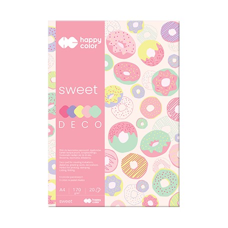 Blok DECO Sweet A4 Happy Color, 170 g