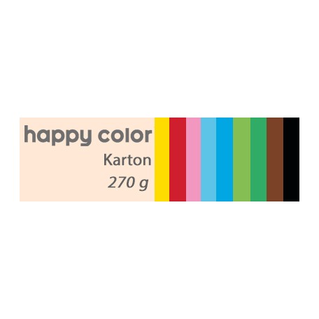 Karton B1 MIX kolorów, Happy Color, 270 g, 20 ark.