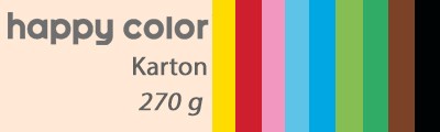 Karton B2 MIX kolorów, Happy Color, 270 g, 20 ark.