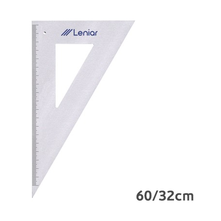 Ekierka, trójkąt metalowy Leniar, 60/32 cm