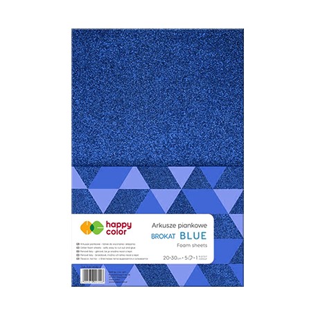 Arkusze piankowe, Brokat Blue, Happy Color A4
