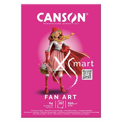 Blok XSmart Fan Art A4, 50 ark. 250 g/m²