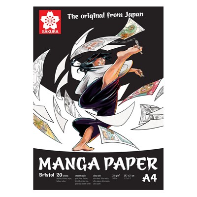 Blok Manga Paper A4, Sakura, 20 ark., 250 g/m2