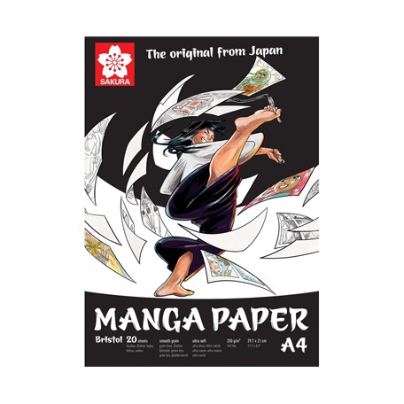 Blok Manga Paper A4, Sakura, 20 ark., 250 g/m2