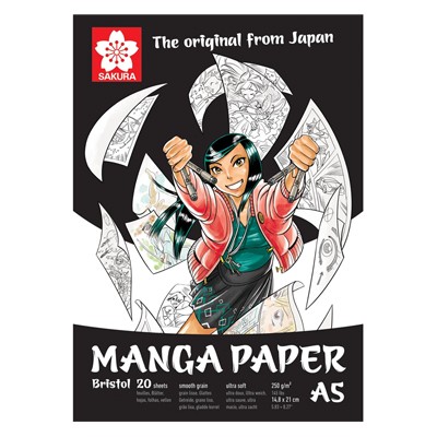 Blok Manga Paper A5, Sakura, 20 ark., 250 g/m2