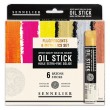 Zestaw Oil Stick Fluo & Metallic, Sennelier, 6 szt.