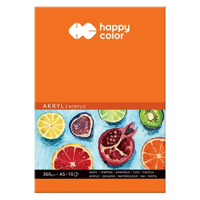 Blok do farb akrylowych Happy Color, 10 ark. A5