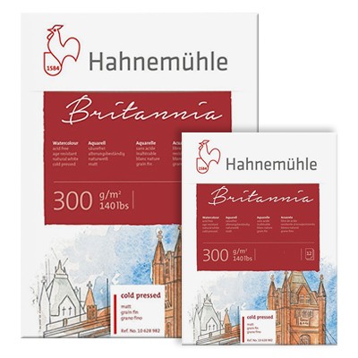 Blok akwarelowy Britannia Hahnemühle HP 24 x 32 cm, 300 g/m2