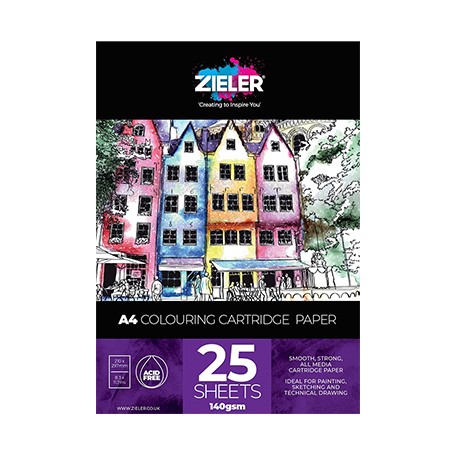 Blok rysunkowy Colouring Cartridge Zieler A4, 25 arkuszy