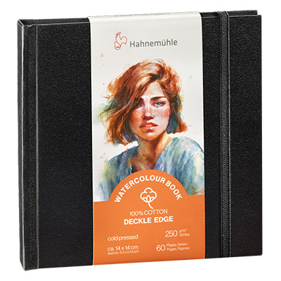 Watercolour Book Deckle Edge Hahnemuhle 14 x 14 cm