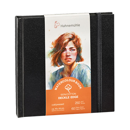Watercolur Book Deckle Edge Hahnemühle 14 x 14 cm