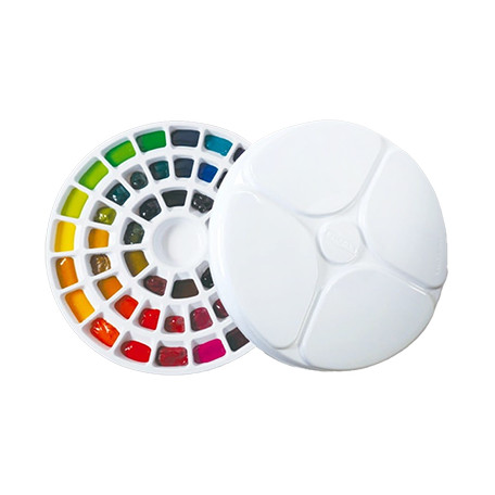 Color Wheel 50 komór, paleta malarska do akwareli Mijello