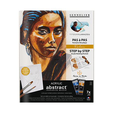 Kabari – farby akrylowe Abstract 7 x 21 ml + akcesoria