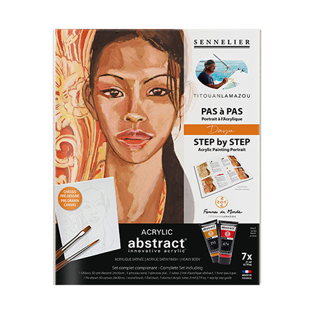 Dayu – farby akrylowe Abstract 7 x 21 ml + akcesoria