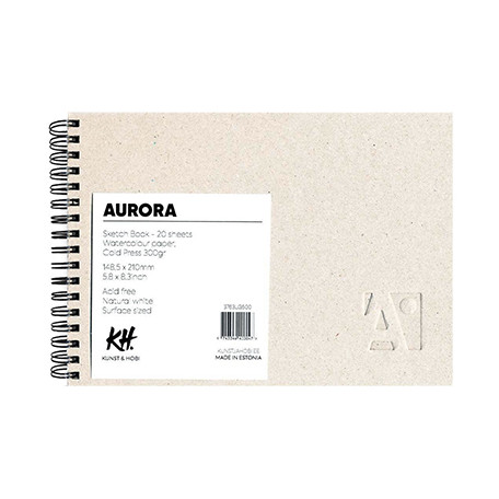 Blok akwarelowy na spirali Aurora CP 300 g, 20 ark. A5