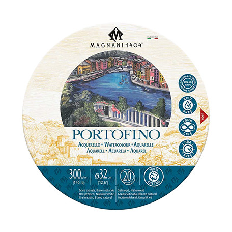 Papier do akwareli okrągły Portofino 20 ark. 300 g/m², śr. 16 cm