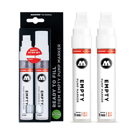 Pisaki do napełniania Empty Pump Marker Molotow, 15 mm, 2 szt.