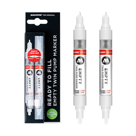 Pisaki do napełniania Empty Pump Marker Molotow, 15 mm, 2 szt.
