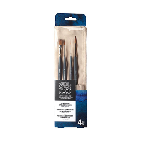 Zestaw pędzli Professional Watercolour W&N, 4 sztuki