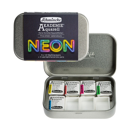 Farby akwarelowe Akademie Neon Schmincke, 5 kolorów