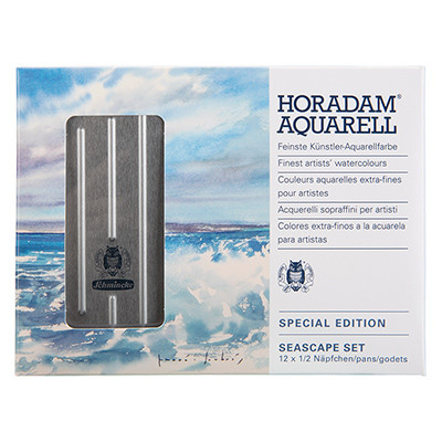 Zestaw akwareli Horadam Seascape Set, 12 półkostek