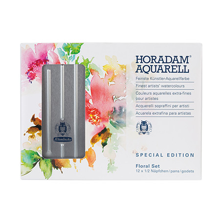 Zestaw akwareli Horadam Floral Set, 12 półkostek
