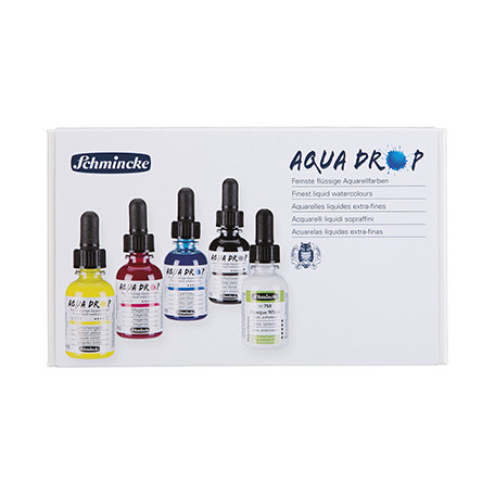 Zestaw akwareli w płynie Aqua Drop Schmincke, 5 x 30 ml